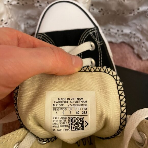 Converse black high top SZ 9 VEUC - Picture 5 of 5